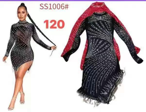 Vestido ajustado con pedrería-HS25-SS1006 1 Vestido ajustado con pedrería-HS25-SS1006