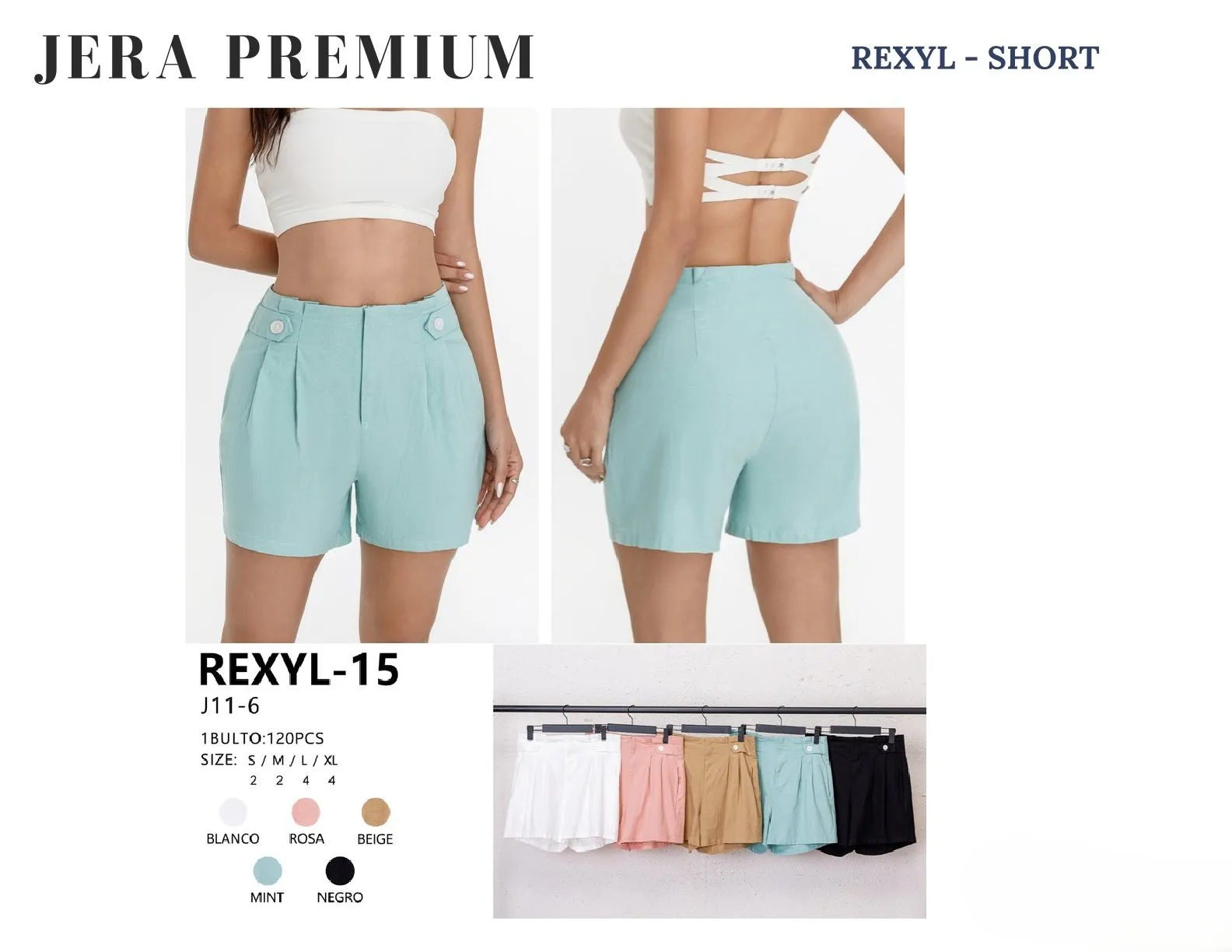 REXYL-15-BEIGE - Short Dama Jera Premium-6-REXYL-15-BEIGE 1 REXYL-15-BEIGE - Short Dama Jera Premium-6-REXYL-15-BEIGE