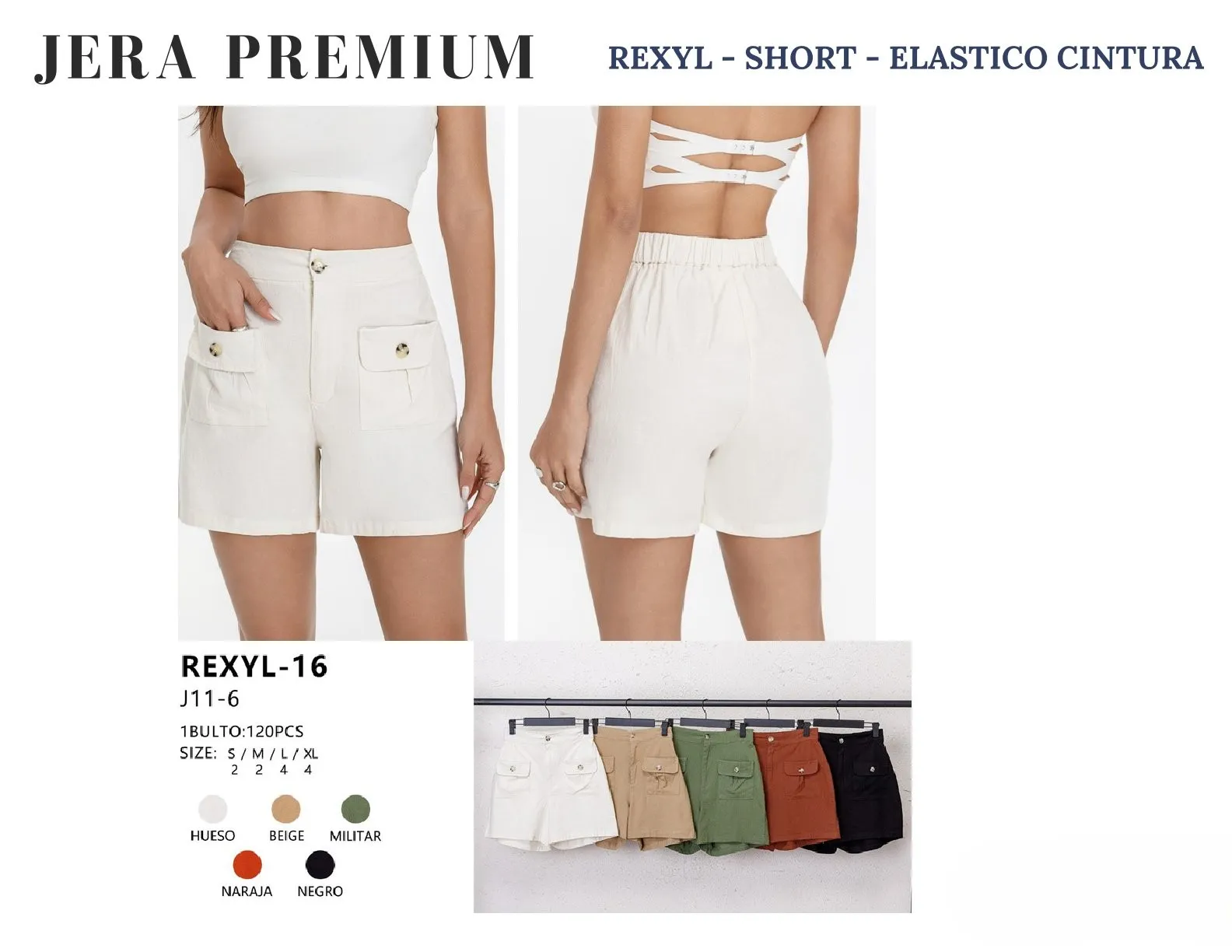 REXYL-16-MILITAR - Short Dama Jera Premium-6-REXYL-16-MILITAR 1 REXYL-16-MILITAR - Short Dama Jera Premium-6-REXYL-16-MILITAR