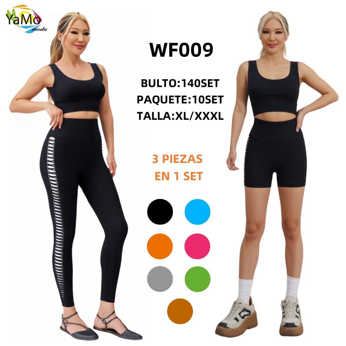 Conjunto deportivo de 3 piezas-WF009 1 Conjunto deportivo de 3 piezas-WF009