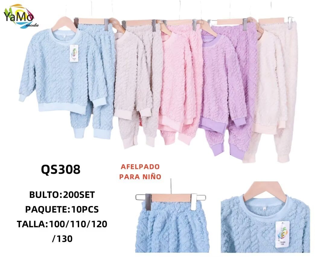 Pijama Aterciopelada para Niño-QS308 1 Pijama Aterciopelada para Niño-QS308