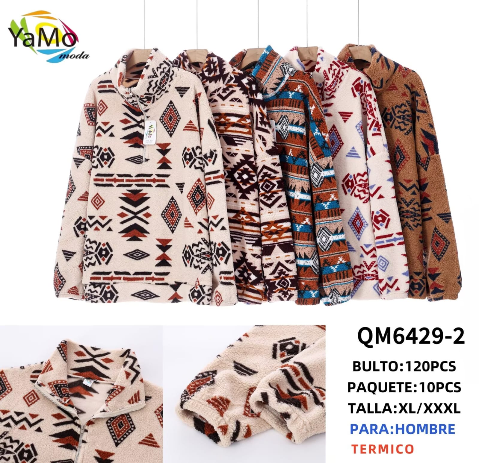 Sudadera térmica estampada para hombre-QM6429-2 1 Sudadera térmica estampada para hombre-QM6429-2